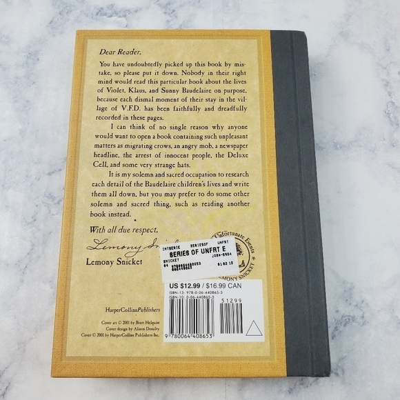 Lemony Snicket The Vile Village‎ #7 Hardback Book Series of Unfortunate Events - Picture 3 of 5